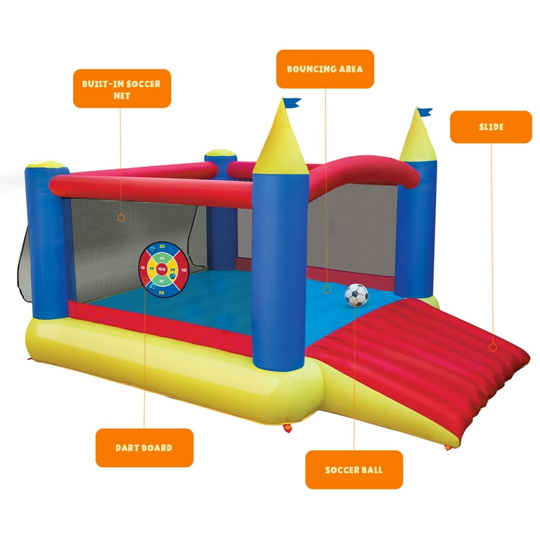 Banzai Slide 'n Score Bouncy Outdoor Toddler Activity Bouncer w