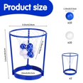 thumbnail image 2 of 2 Pack Head Hoop Basketball Party Game for Kids and Adults Carnival Game Adjustable Basket Net Headband with 20 Balls for Carnival Party Birthday Party Family Indoor Outdoor Game (Blue), 2 of 6