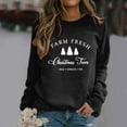 thumbnail image 2 of Chandail en Molleton de Noël pour Femmes Col Rond Pull Chaud de Vacances Xmas Mode Imprimée Pull à Manches Longues Cardigan Veste Mi-Longue, 2 of 5