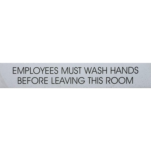 EMPLOYEES MUST WASH HANDS SIGN (WHITE)