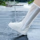 thumbnail image 5 of Bewildely Cubiertas impermeables para zapatos de lluvia de PVC para mujer, suelas antideslizantes disponibles en varios tamaños, cubierta para Paraguas de lluvia blanco S(35-36cm), 5 of 6