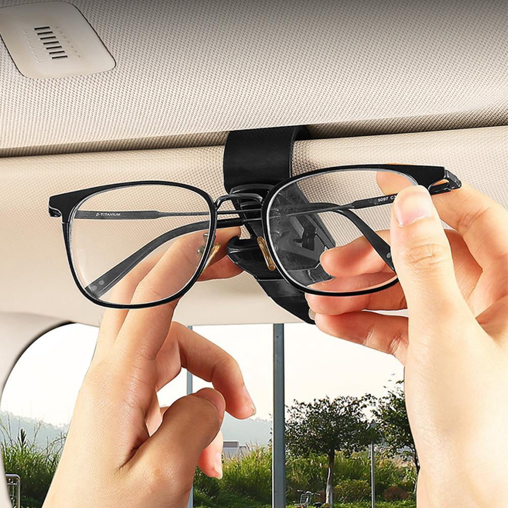 4 Color Car Sunshade Sunglasses Clip Holder Ticket Universal Car Card T9J3