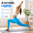 thumbnail image 2 of Rongyun 3D Anti Cellulite Compression Leggings with Pocket Women Metabolic Booster High Waist Butt Lifting Gym Workout Blue S, 2 of 4