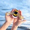 thumbnail image 4 of OIUR Stained Glass Pendant Sun Catcher Bee Hanging Ornament Easy to Hang Handmade Stained Glass Window Hanging Suncatcher Decoration, 4 of 7