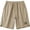Khaki, variant on Men's Quick-Dry Casual Shorts, Elastic Waist 5-Inch Swim & Beach Trunks, Lightweight Breathable Mens Shorts Khaki M