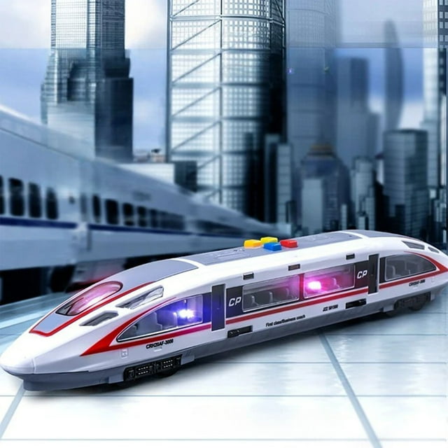 YIMWNYI High-Speed Train Track Toy, Openable Doors with Sound & Light Effects, Inertia Drive Interactive Toy, Educational Train Model, Birthday Gifts, Christmas Gifts, Fun Train Play Experience