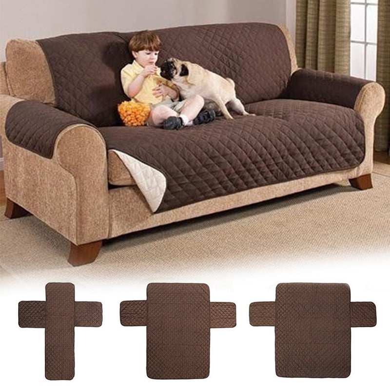 1/2/3 Seat Quilted Microfiber Sofa Couch Cover Pad Chair Throw Pet Dog Kids Mat 