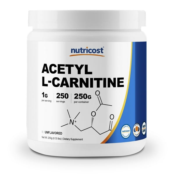Nutricost Acetyl LCarnitine (ALCAR) 250 Grams 1G Per Serving 250
