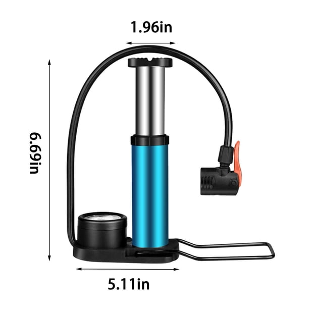 Petite Pompe à Vélo Portable – Gonfleur Manuel Haute Pression – VTT, Route, Trotinette – Léger, Résistant, Multi-usages (ballon, Jouets)