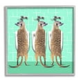 thumbnail image 4 of Stupell Industries Funny Meerkats Using Urinal Toilet Green Shapes Pattern Graphic Art Gray Framed Art Print Wall Art, Design by Noah Bay, 4 of 5