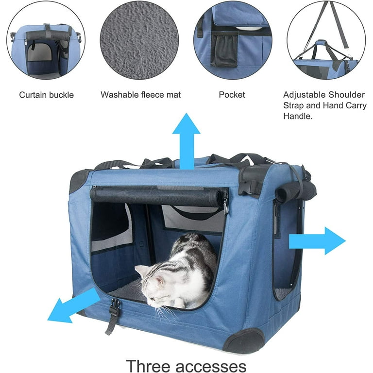 Totoro ball Double cat carrier for 2 cats Portable Soft-Sided cat Travel  carrier with Litter