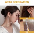 thumbnail image 2 of MasteelfCA 2pcs Tassels Ear Cuffs Shiny Rhinestone Ear Clip No Piercing Earring Ornament, 2 of 7