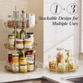 thumbnail image 6 of ROSSNY 2 Pack 2 Tier Lazy Susan Turntable Organizer 10.6'' Rotating Spice Rack Organization for Cabinet, Kitchen, Pantry, Countertop, Bathroom, Vanity, Medicine Cabinet Organizer, Amber, 6 of 7