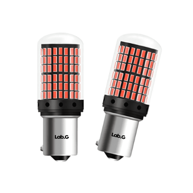 2 Focos Led 1156 Bau15s Direccionales Py21w 7507 Cuartos Luz Roja 150° Lab.G Rojo