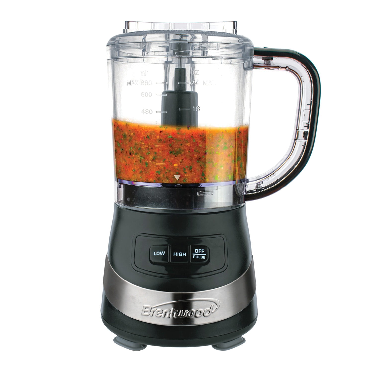 Brentwood 3-Cup Food Processor, Black, FP-549BKPT