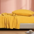thumbnail image 2 of NTBAY 3 Pieces Washed Cotton Toddler Sheet Set, Ultra Soft Baby Bedding Sheet Sets, Ginger Yellow, 2 of 6