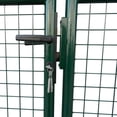 thumbnail image 3 of vidaXL Mesh Garden Gate Galvanized Green Outdoor Fence Barrier Multi Sizes, 3 of 13