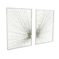 thumbnail image 6 of DecMode Silver Metal Coiled Ribbon Sunburst Wall Decor (2 Count), 6 of 9