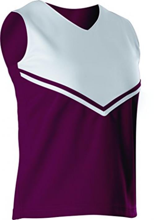 Alleson Girls Cheerleading V Shell Top with Braid 