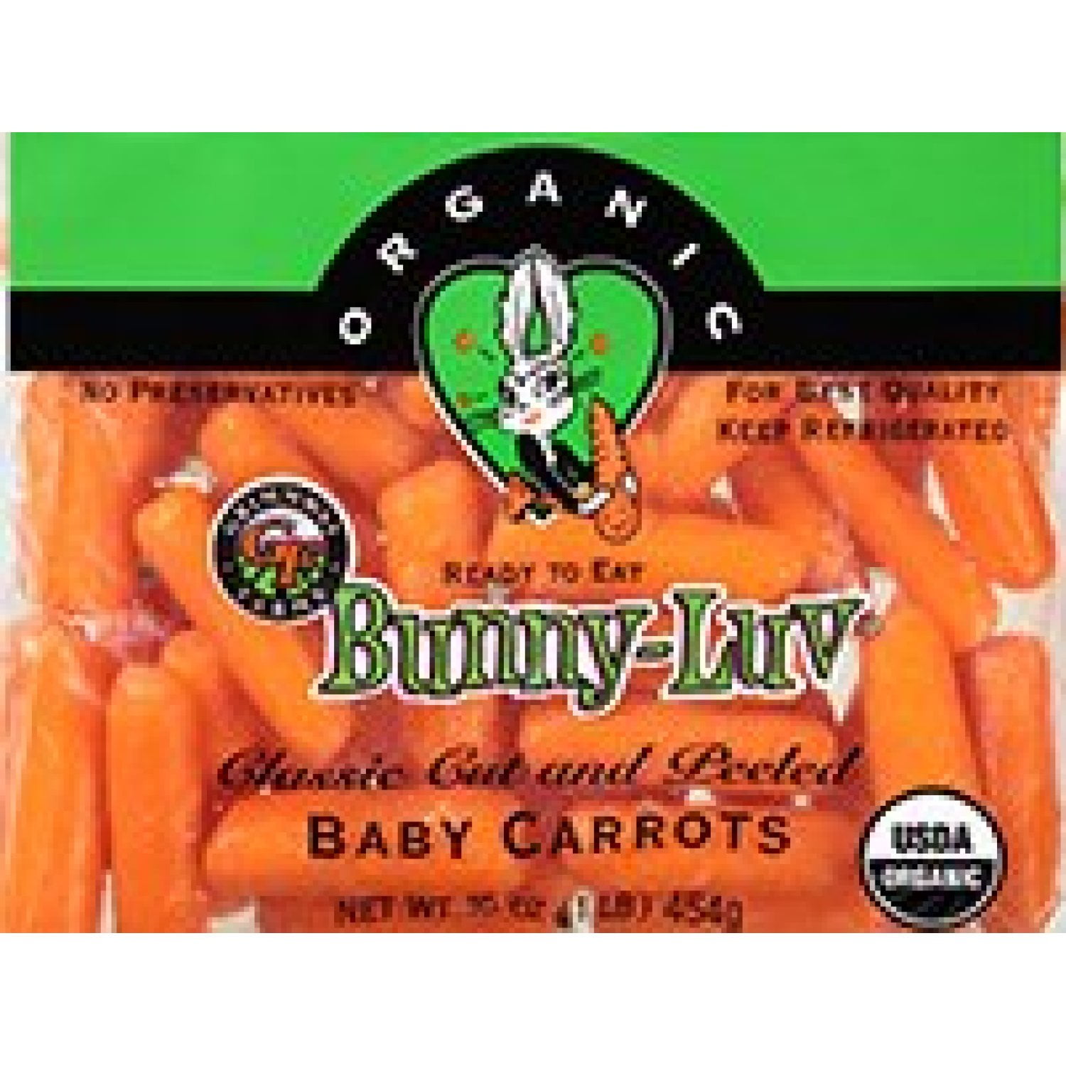 Organic Baby Carrots 2 Packs of 1 Lb. Each