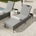 thumbnail image 5 of Martha Stewart Indoor-Outdoor Adjustable Patio Chaise Lounge Chair in Gray Rattan Wicker with Gray All-Weather Cushions, 5 of 12