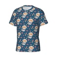 thumbnail image 5 of Vsdgher Astronaut Corgi Dog Print Men's Dry Fit Mesh Athletic Shirts Moisture Wicking Tennis T-Shirt Tops, 5 of 9