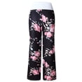 thumbnail image 4 of Uhndy Womens Comfy Stretch Floral Print Drawstring Wide Leg Lounge Pants, 4 of 6