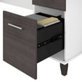 thumbnail image 3 of Bush Furniture Somerset Bureau en L de 72 Po avec Rangement, Gris Orage/blanc, 3 of 9