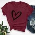 thumbnail image 2 of Diufon Hauts de la Saint-Valentin pour Femmes Tunique Décontractée à Manches Courtes Col Rond Chemisier Imprimé Graphique Mignon Tendance, 2 of 6