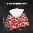 thumbnail image 6 of Lsque Rose Flowers Printed Long Tissue Box Cover Holder, Facial Paper Organizer Dispenser,Triangle with Bottom Belt, PVC Leather Decorative Organizer, 6 of 9