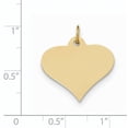 thumbnail image 3 of 14k Yellow Gold Solid Plain .013 Gauge Engraveable Heart Disc Charm Pendant, 3 of 7