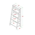 Walker Edison 4Shelf Wood Leaning Ladder Bookshelf, Black