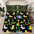 thumbnail image 2 of Manfei Yellow Lions Leopard Queen Sheet Sets,Wild Crocodile Flat Sheet,Kawai Zebra Pattern Queen Fitted Sheet For Girls Boys,Microfiber Bedroom Decor,4pcs, 2 of 7