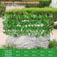 thumbnail image 1 of Valla telescópica de simulación con hojas verdes artificiales | Mampara de privacidad ajustable con marco de madera | Barandilla de jardín exterior | Separador decorativo para balcón y patio, 1 of 2