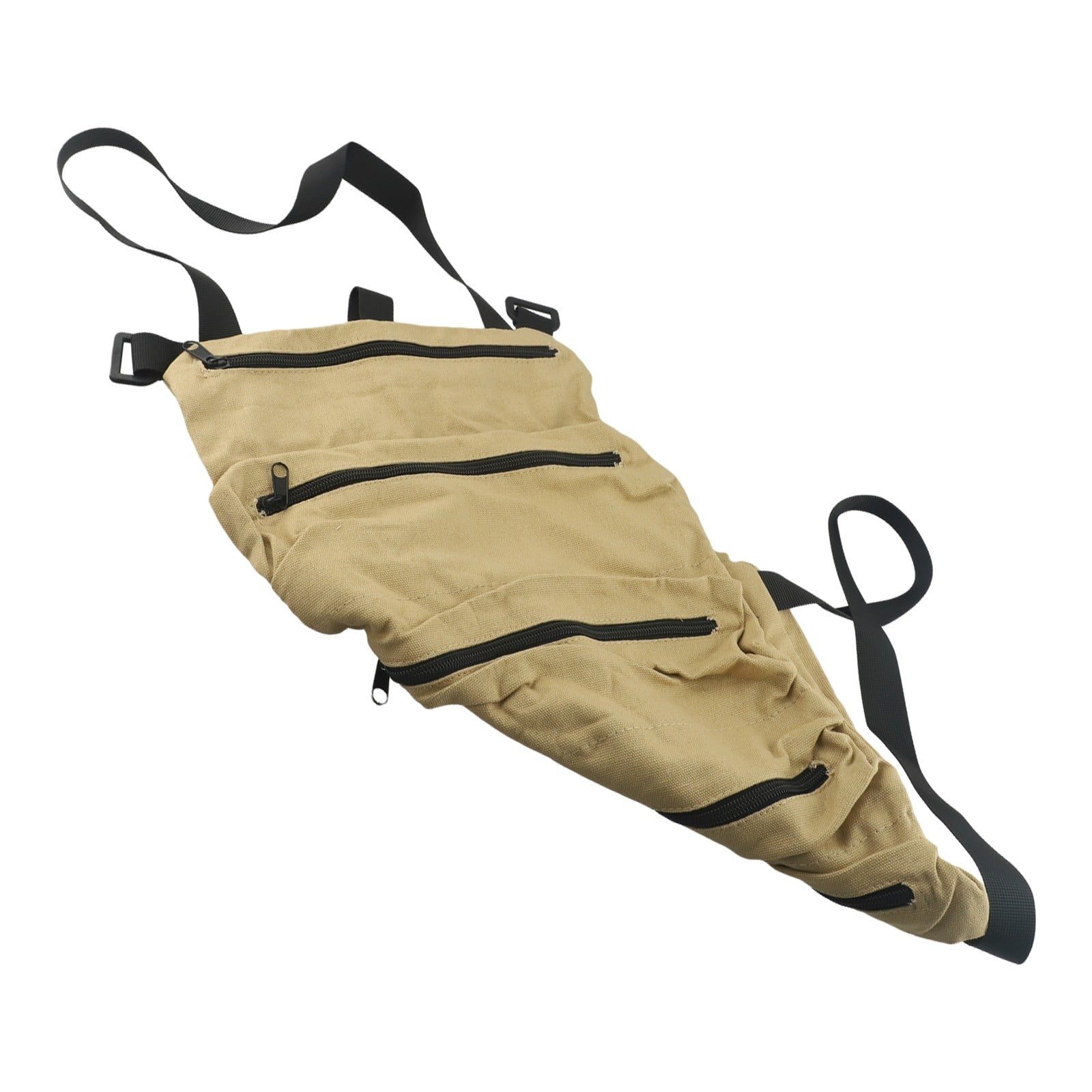 Multi-Purpose Tool Roll Up Bag Wrench Pouch Canvas Hanging Organizer W/ 5-Pocket