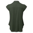 thumbnail image 3 of Camisas de Color Sólido para las Mujeres, Moda de Verano Botón de Manga Corta Sollar Blusa para el Uso Casual Y Diario, 3 of 6
