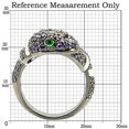 thumbnail image 2 of Ruthenium Brass Ring with AAA Grade CZ in Multi Color for Women Animals Theme Multi Color Stone Color Style 0W184 Size 5, 2 of 7