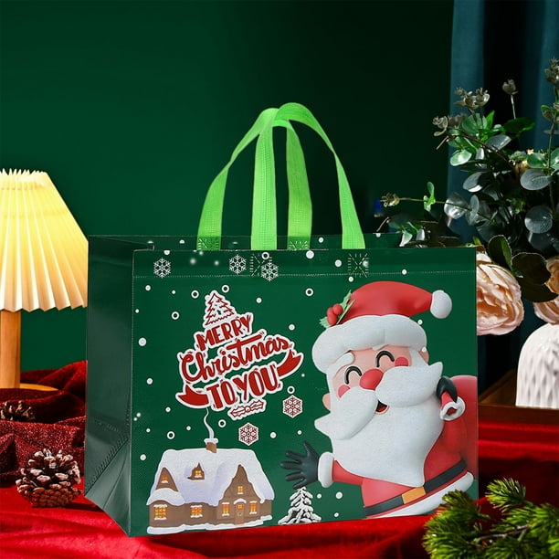 Decoraciones navideñas, adornos navideños, regalos navideños, bolsa de tela no tejida, bolsa de regalo navideña, bolsa de compras, bolsa impermeable, bolsa de almacenamiento plegable, bolsas no tejida