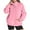 Pink, variant on Oversize Hoodies for Women Pullover Fashion Loose Casual Half Zipper Hooded Sweatshirt