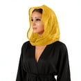 thumbnail image 4 of ZQUUVOU Women's Sheer Scarf Hijab Sequin Trim Solid Color Lightweight Breathable Muslim Head Wrap Shawl Hood Head Cover Yellow, 4 of 4