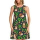 thumbnail image 1 of Disketp Cute Hedgehogs Cactus Blue para Vestido sin Mangas para Mujeres, Vestidos de Verano para Mujeres, Casual y Holgado para la Playa, 1 of 7