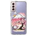 thumbnail image 1 of MUNDAZE Samsung Galaxy S21 FE Shockproof Clear Hybrid Protective Phone Case Kawaii Manga Pink Cherry Blossom Fuji Mountain Mochi Girl Cover, 1 of 5