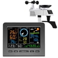thumbnail image 1 of Internet Wireless Weather Station Weather Forecast Temperature Pressure Humidity Wind Rain Gauge Moon Phrase Alarm Clock Tester ,Accurate Time, 1 of 7