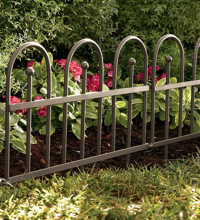 4-5 PCS Garden Fence Iron Art  Landscape Fence Panels Walkway Border Fence 