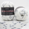 thumbnail image 5 of 50g/Ball Colorful 3 ply Yarn Handmade DIY Scarf Pillow Blanket Knitting Crochet Soft Milk Cotton Yarn, 5 of 5