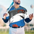 thumbnail image 5 of KLL Shark With Sunglasses and Lobste for Men's Baseball Shirts,Short Sleeve Casual Shirts Button Down Shirt for Men Beach Summer Wedding Shirt-3X-Large, 5 of 7