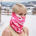 thumbnail image 5 of Unique Bargains 1 Pc Neck Gaiter Ice Silk Camouflage Scarf Mask Bandana Rose Red, 5 of 5