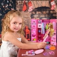 thumbnail image 6 of ZITA ELEMENT 11.5 Inch Girl Doll Closet with Clothes and Accessories Set 101 Pcs Including Wardrobe Suitcase Clothes Dresses Swimsuits Shoes Hangers Necklace Bags and Other Stuff, 6 of 9