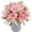 Light pink, variant on 4 Bundles Artificial Silk Peony Bouquet for Home Wedding Bride Decoration Without Vase (White)