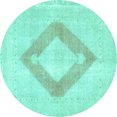 thumbnail image 1 of Ahgly Company Indoor Round Persian Turquoise Blue Traditional Area Rugs, 8' Round, 1 of 4